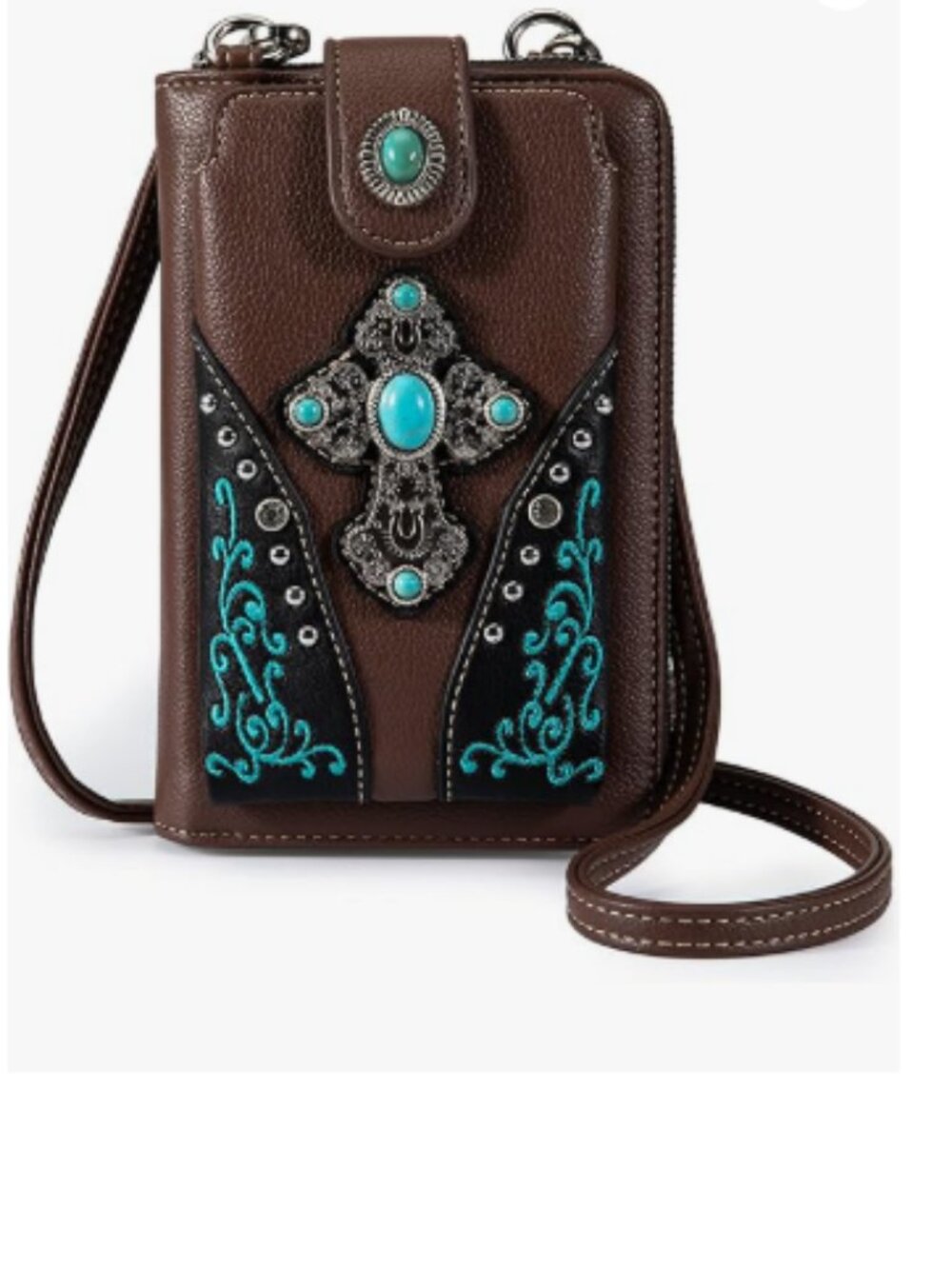 Western Crossbody Phone Wallet RFID Blocking Purse for Women